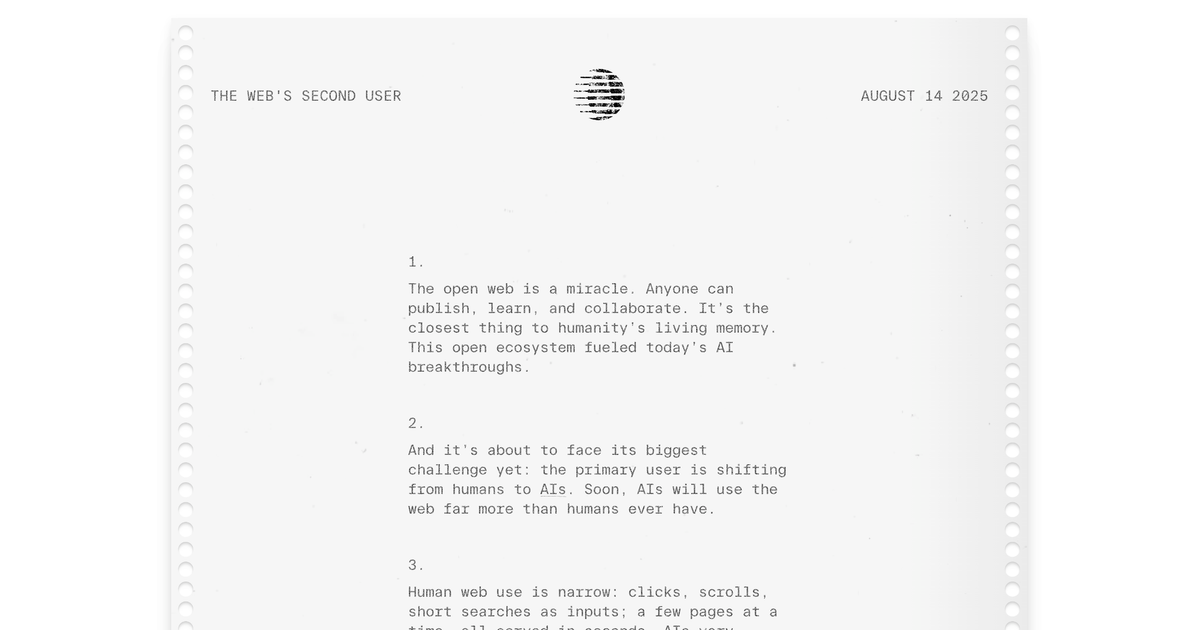AIs become the web's primary users, reshaping everything