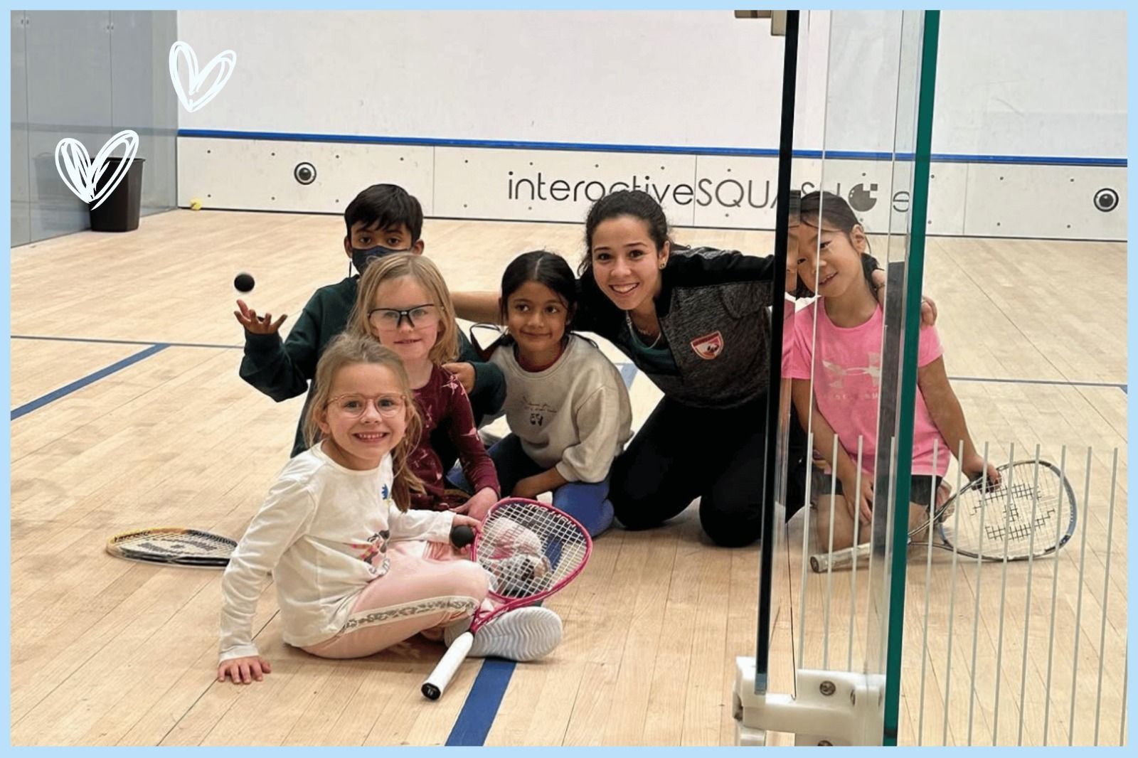 Children participating in a fun educational activity at Play Squash Academy, McLean Virginia program