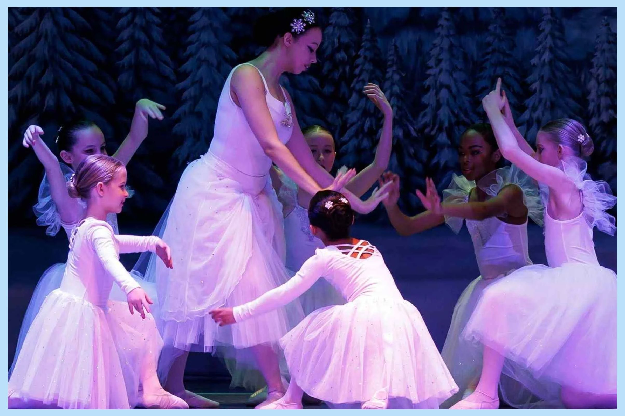 Children in ballet class practicing at the barre in a Northern Virginia dance studio