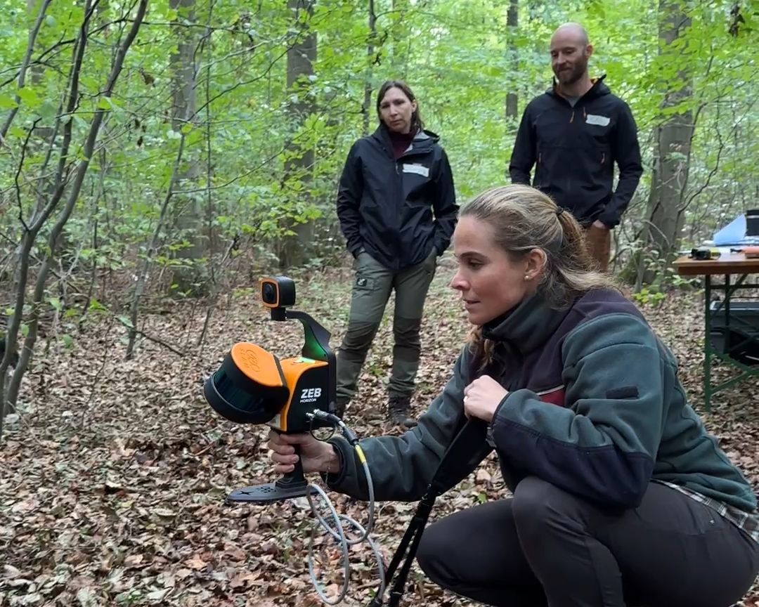 Wie wird aus einem Wald ein 3D-Modell? Ein mobiler Laserscanner zeigt, wie sich Bäume und Waldstrukturen präzise erfassen lassen.