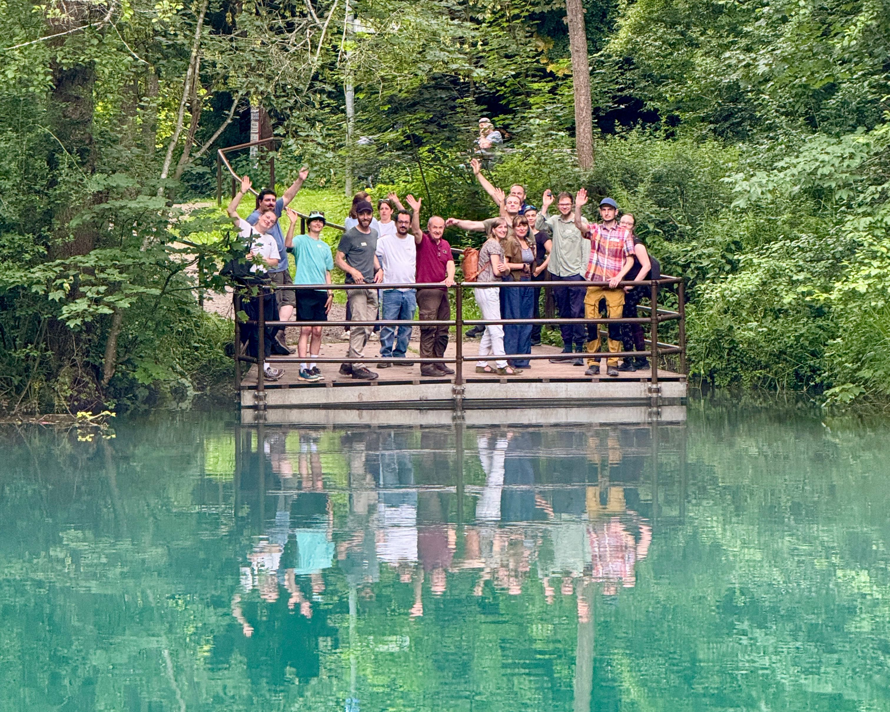 Erinnerungsfoto an der Rhumequelle.