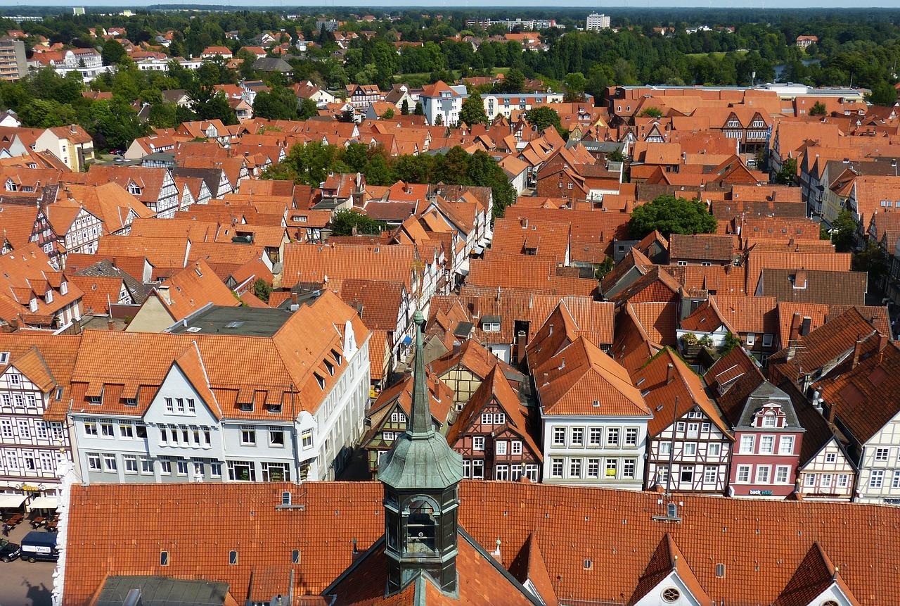 Half-timbered houses in the city centre of Celle