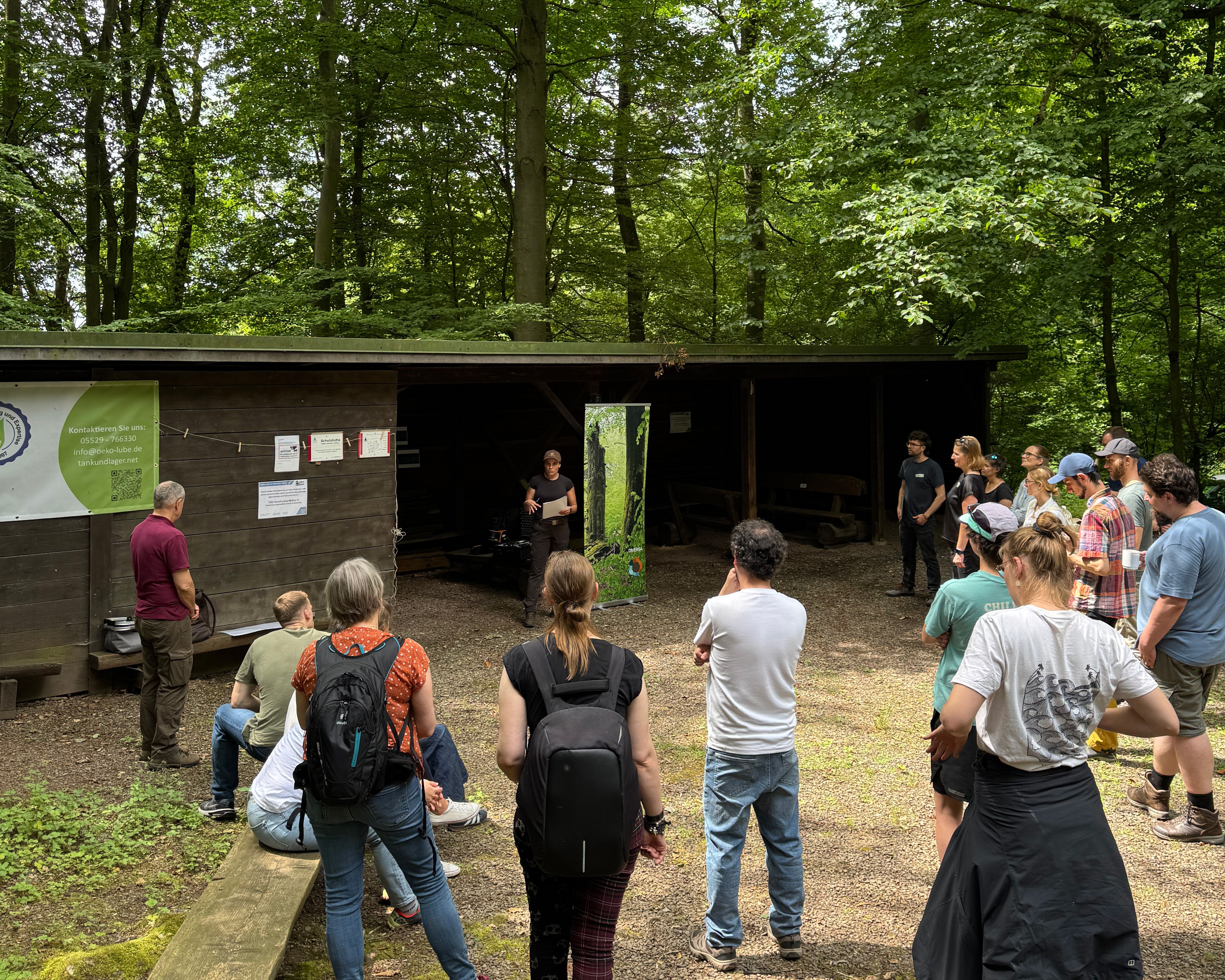 Vor der Auswertung der Laserscandaten gab es weitere Einblicke in die Waldforschung