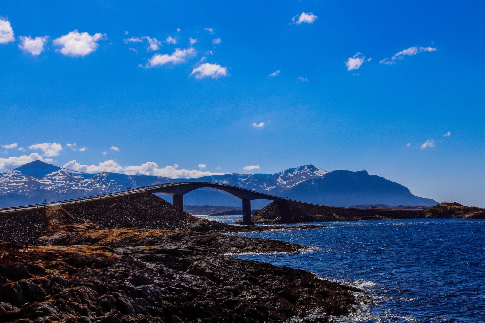 One of the bridges on the Atlantic Ocean road, known from just about every car commercial the last 20 years