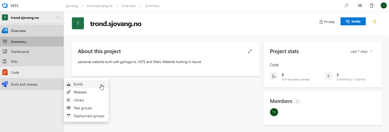 Configure build pipeline in VSTS
