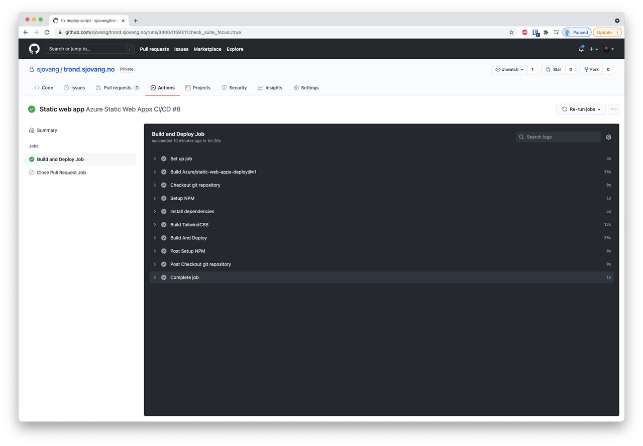 GitHub Actions - Failed builds