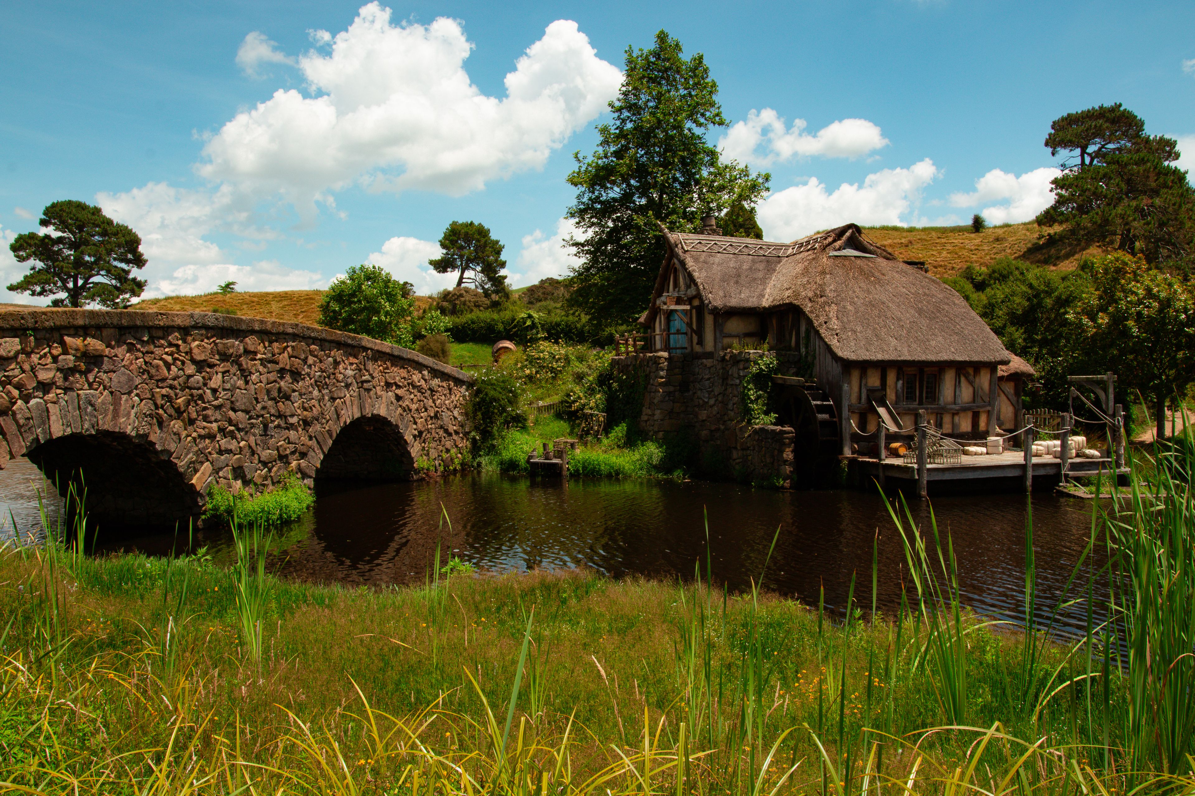 The mill and bridge in Hobbiton