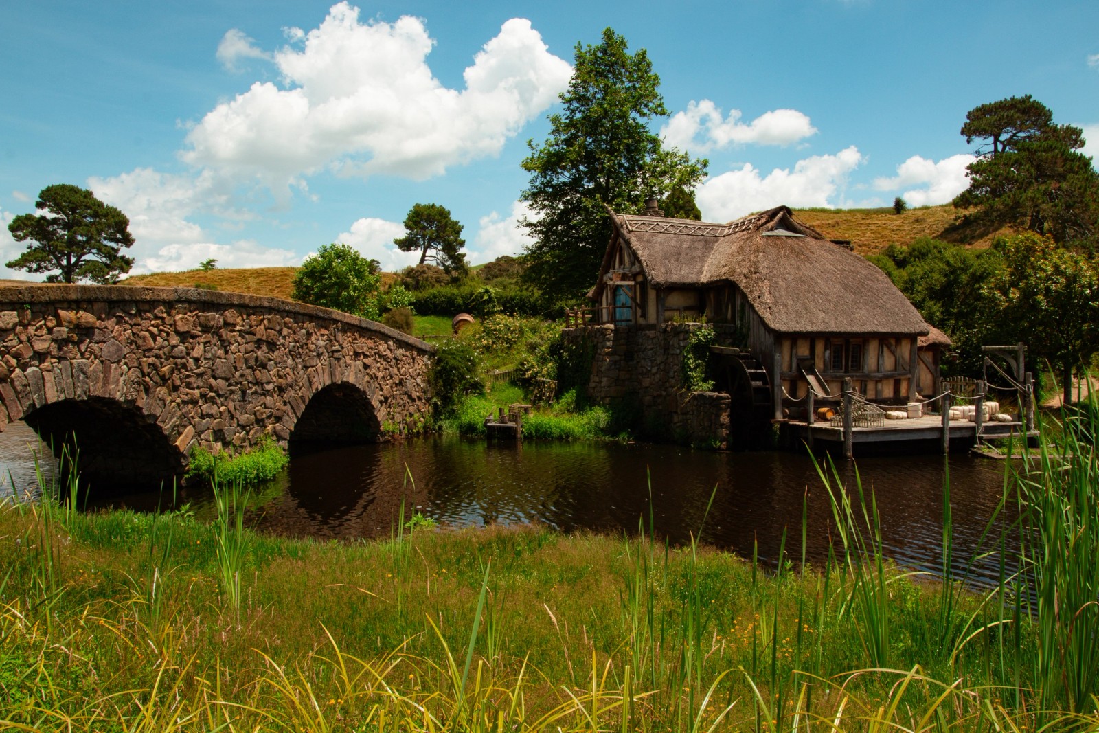 The mill and bridge in Hobbiton