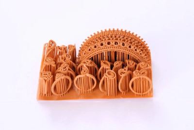 Ornate arch sculpture, a Colortek finish on 3d