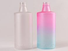 Bottles in soft gradient coatings