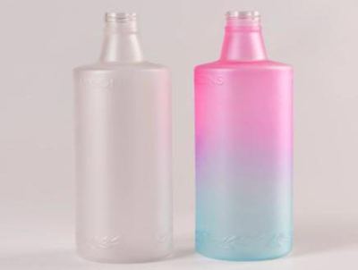 Gradient bottles, a Colortek finish on plastics