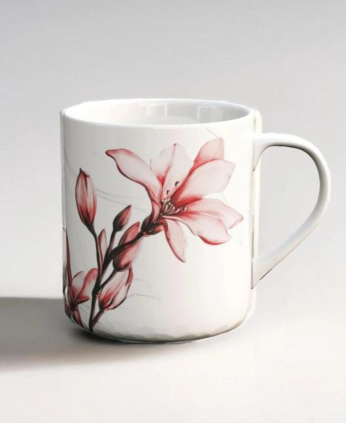 SABLICOAT-coated mug with a photographic magnolia print