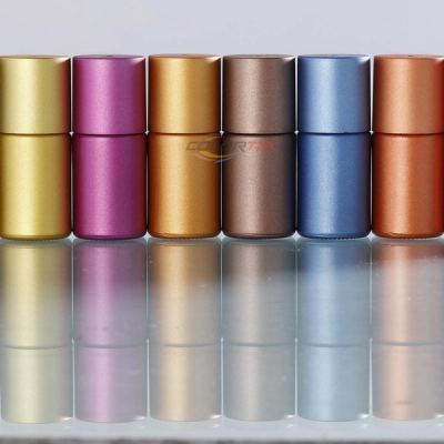 Metallic cylinder range, a Colortek finish on glass