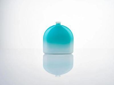 Teal, water-based, a Colortek finish on glass