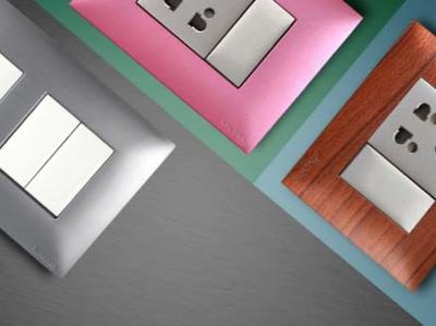 Switch plates, a Colortek finish on plastics