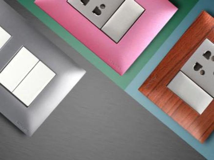 Electrical switch plates in air-dry acrylic colour
