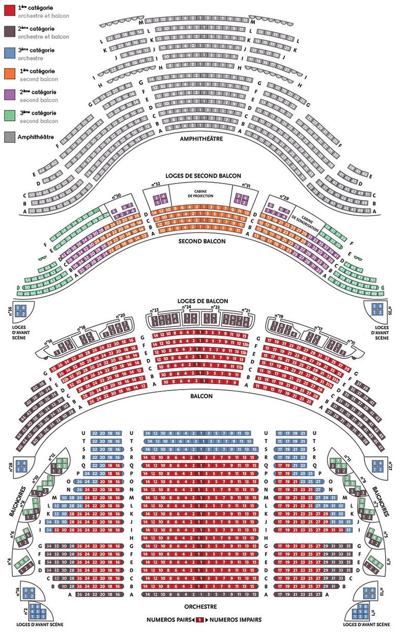 Sitzplan Opéra de Marseille