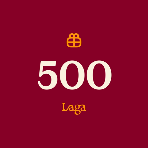 Gåvekort på 500 kroner frå Laga