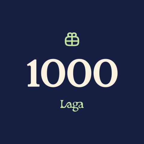 Gåvekort på 1000 kroner frå Laga