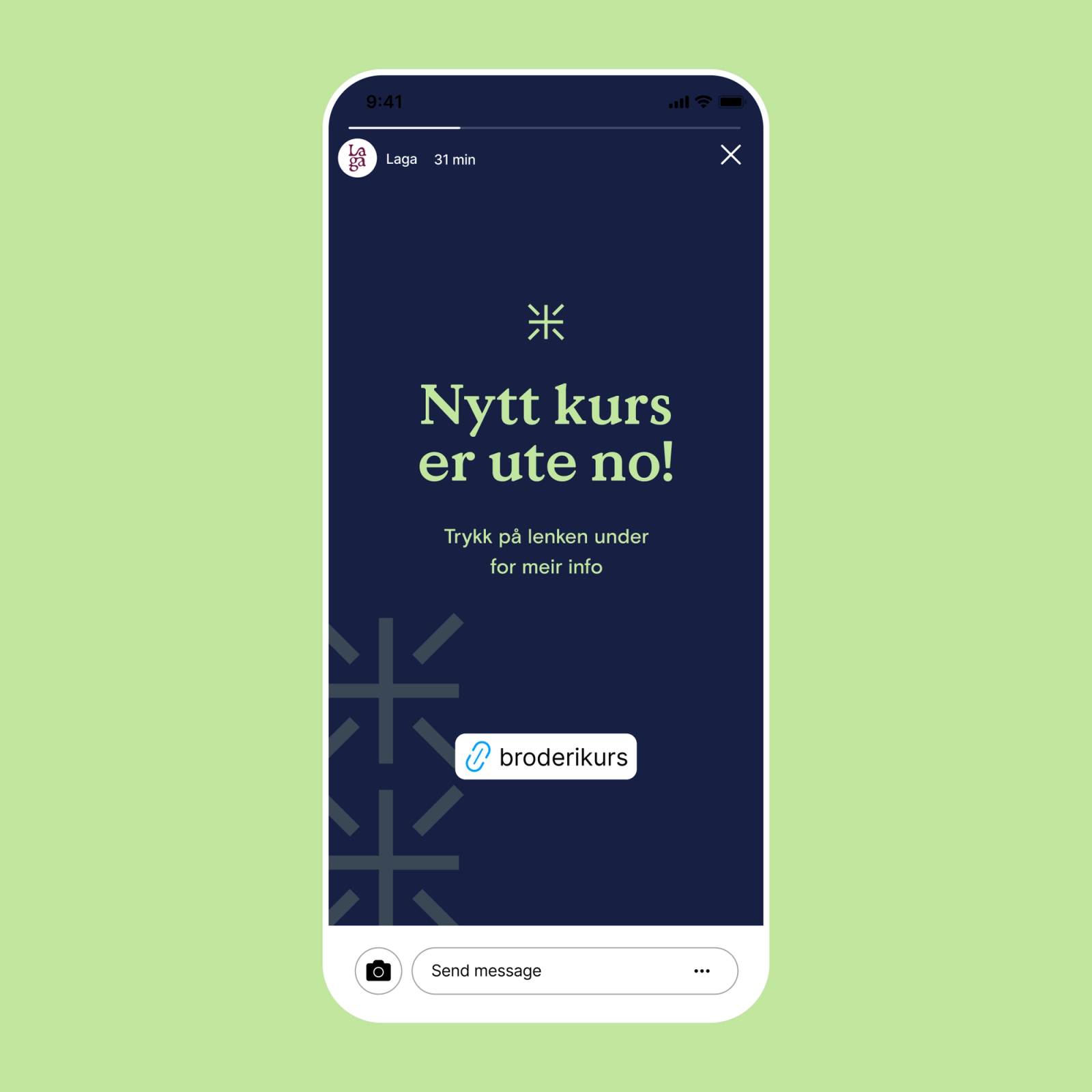 Eksempel på profilen i bruk i sosiale medier