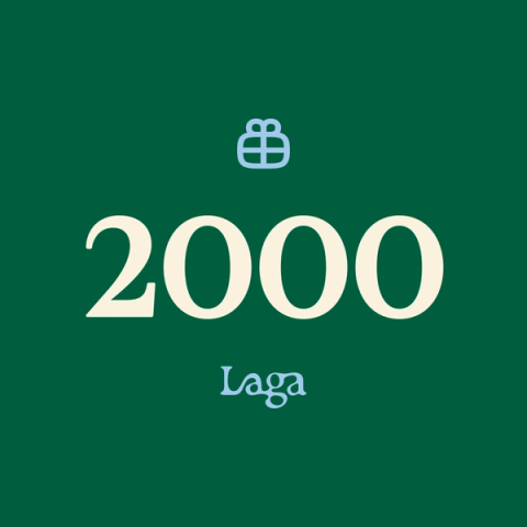 Gåvekort på 2000 kroner frå Laga