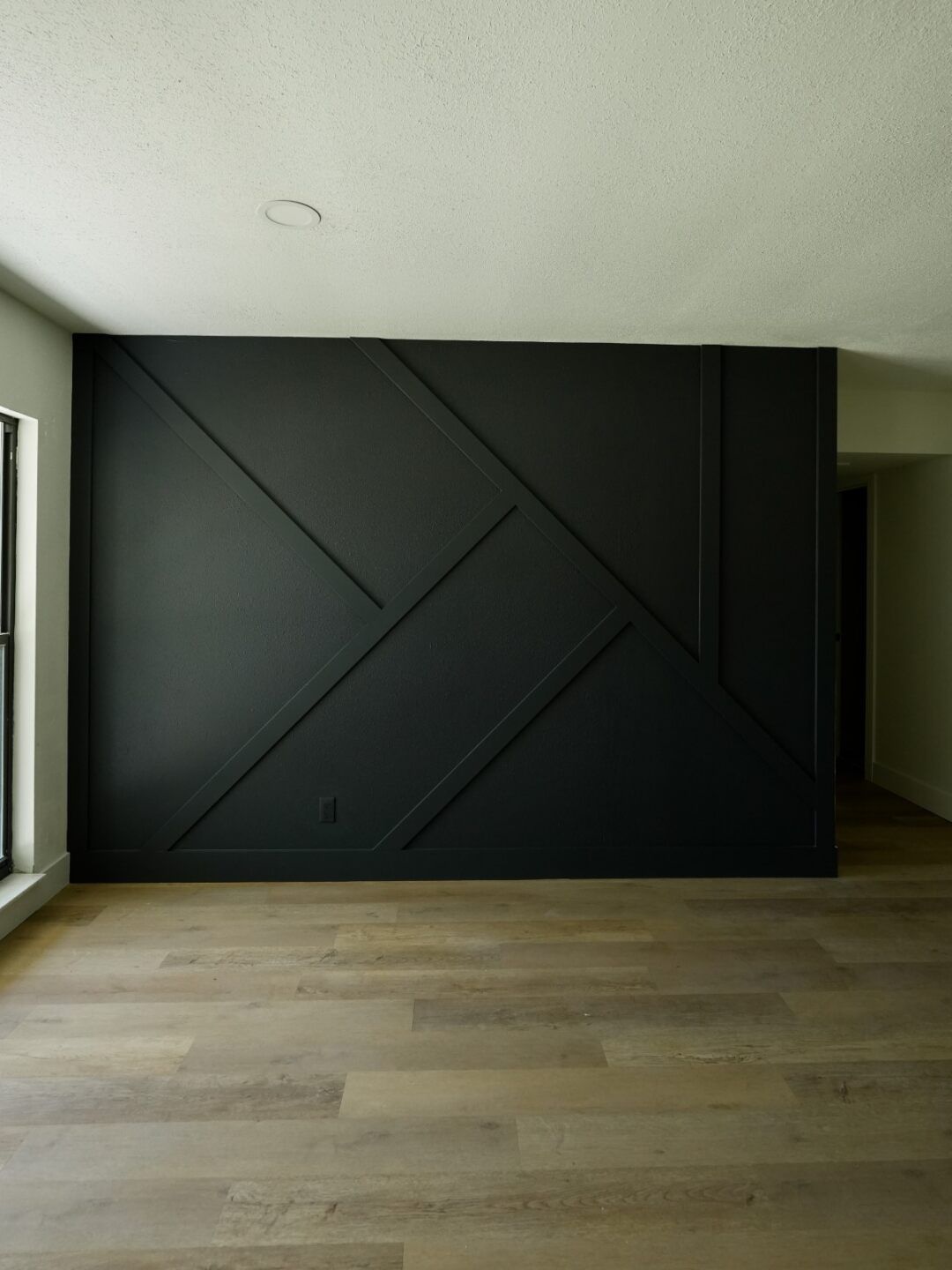 Custom Geometric Accent Wall Installation