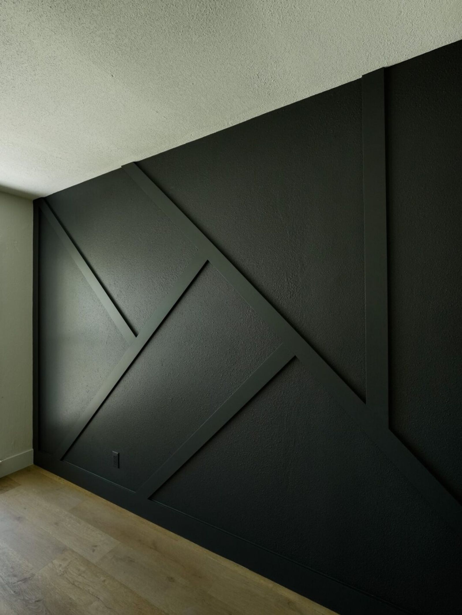 Custom Geometric Accent Wall Installation, photo 2