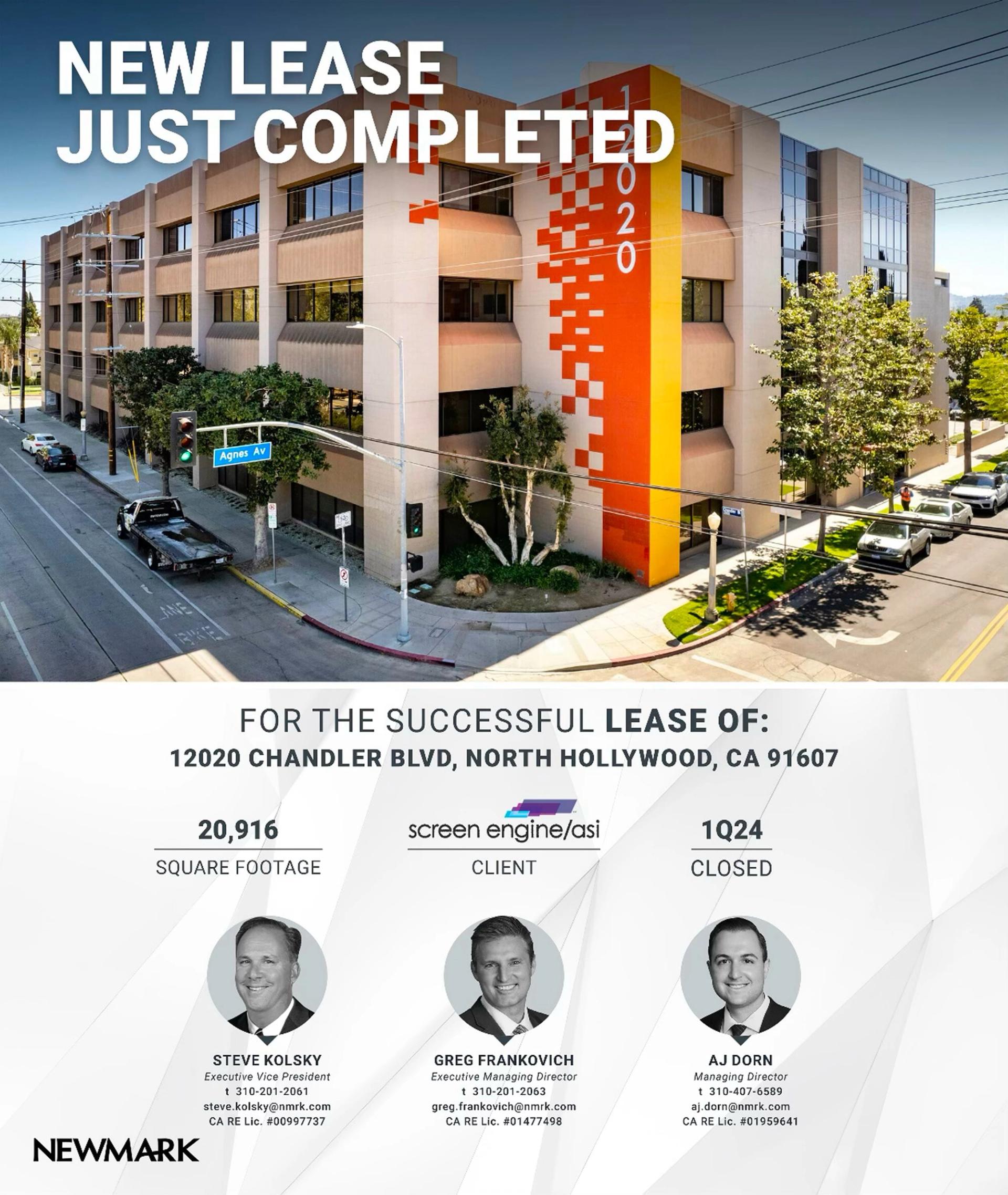 North Hollywood: New Lease Completion