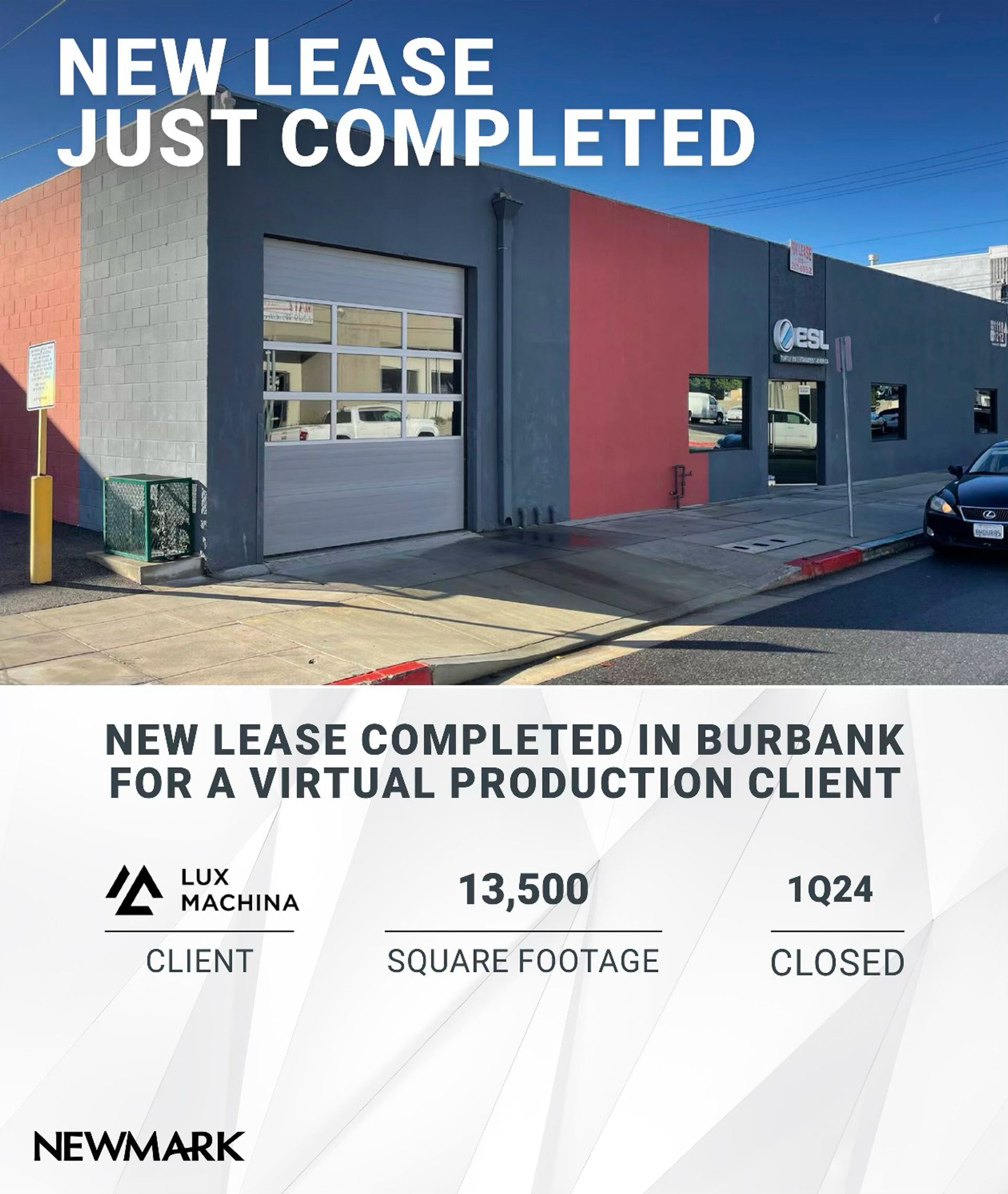 Burbank: New Lease Completion