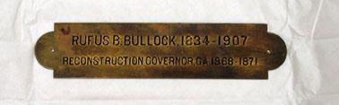 Rufus Bullock Nameplate