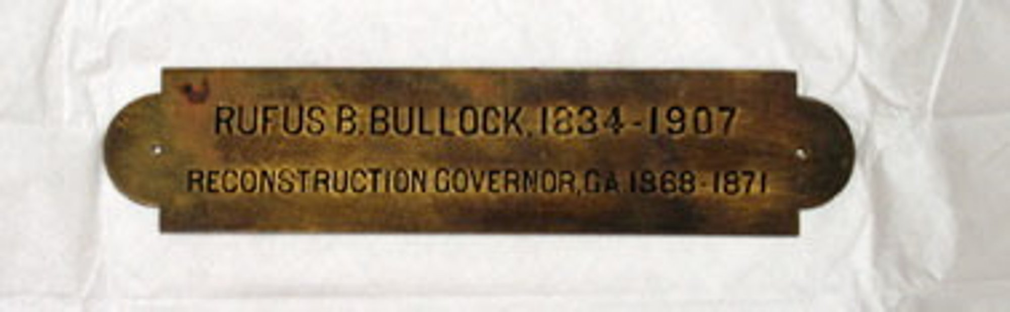 Rufus Bullock Nameplate