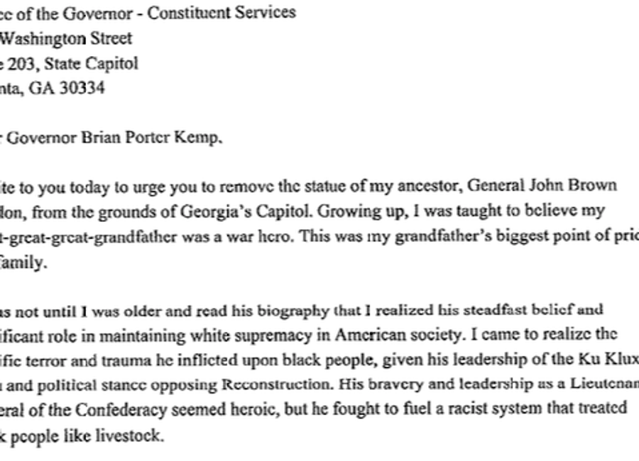 Gordon Descendants Letter