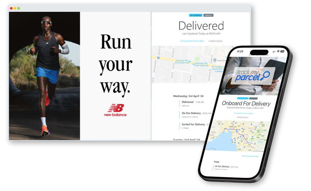 track my parcel screenshot with mobile