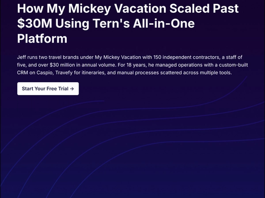 How My Mickey Vacation Scaled Past $30M Using Tern’s All-in-One Platform