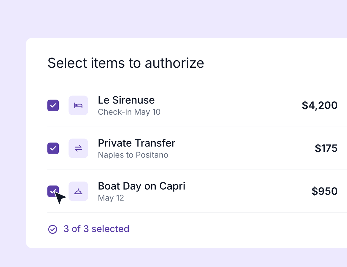 Authorize What You Want, Book in One Click