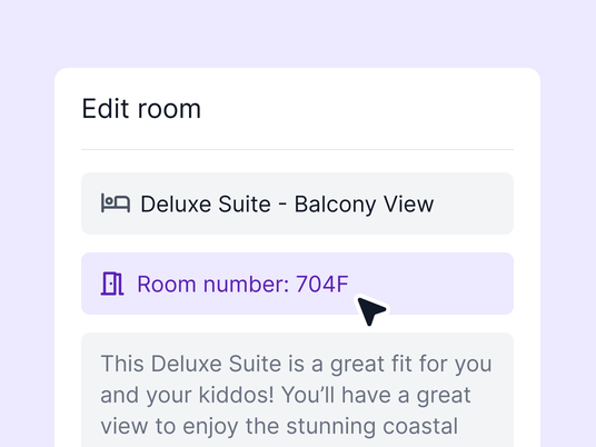 A dedicated home for cabin and room numbers