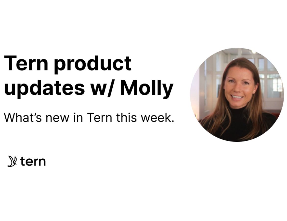 Tern Product Updates - April 2nd