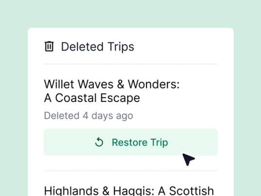 Folders launch for forms & task templates - plus easy recovery for deleted trips