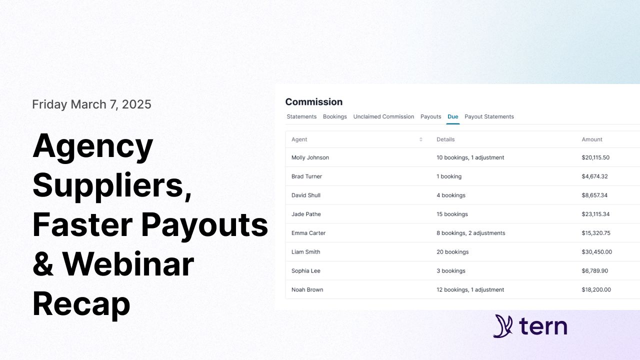 Agency Suppliers, Faster Payouts & Webinar Recap