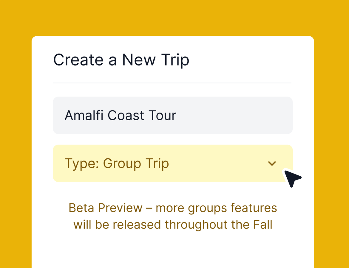 Our First Group Travel Feature Is Now In Beta!