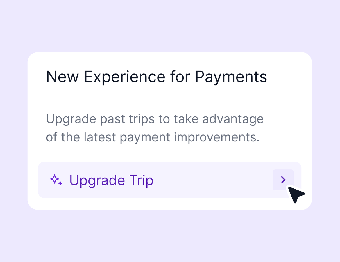 Move any trip to our new payments model - and folders now in itinerary templates
