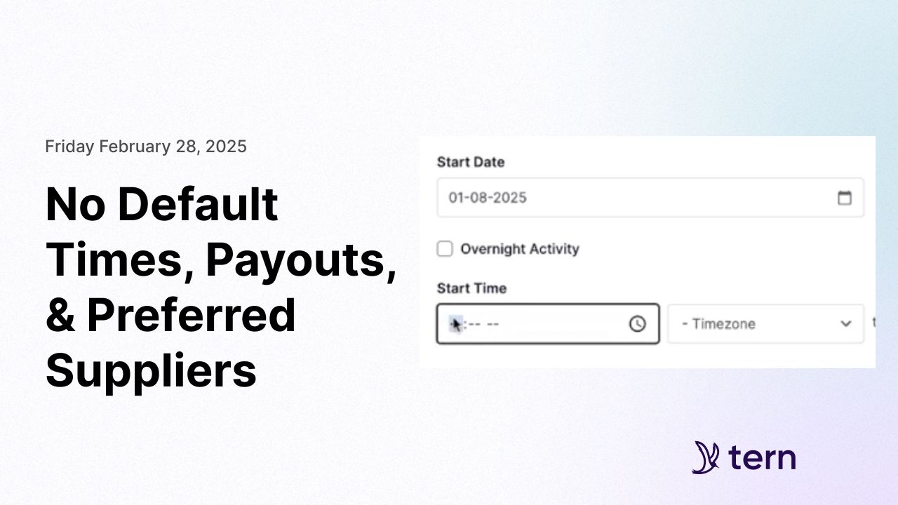 No Default Times, Payouts, & Preferred Suppliers