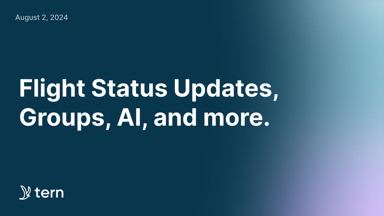 Flight Status Updates, AI Improvements, Groups Lookahead
