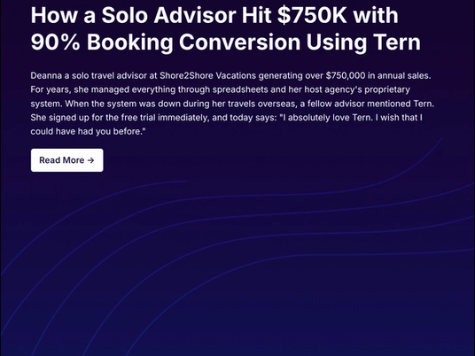 How a Solo Advisor Hit $750K with 90% Booking Conversion Using Tern
