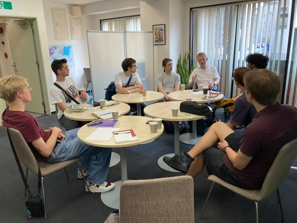 Training to a group of young people