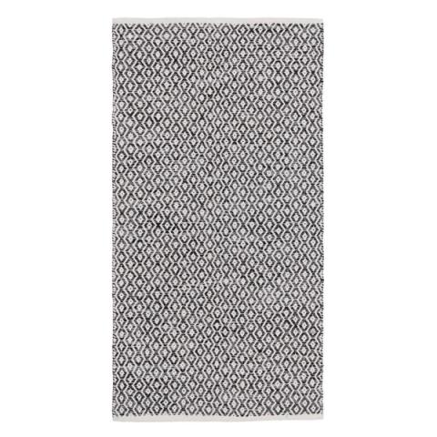 Alfombra gris de rombos pequeños — vista completa