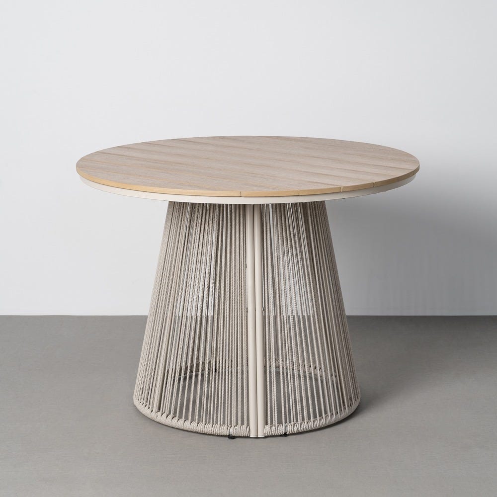 Mesa de comedor de exterior de polywood y ratán PE