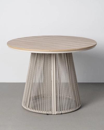 Mesa de comedor de exterior de polywood y ratán PE