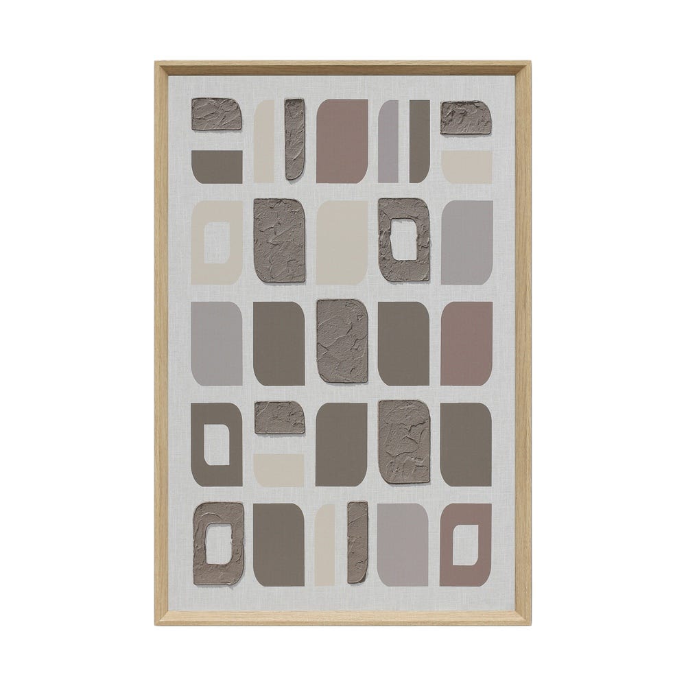 Cuadro de bloques neutros con textura