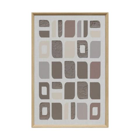 Cuadro de bloques neutros con textura